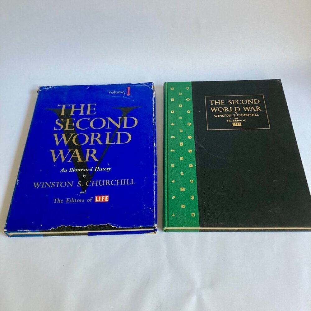 The Second World War Illustrated History Winston Churchill 2 Book Set Life WWII